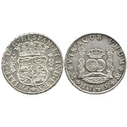 Mexico City, Mexico, pillar 8 reales, Philip V, 1745MF.