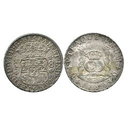 Mexico City, Mexico, pillar 8 reales, Ferdinand VI, 1751MF.