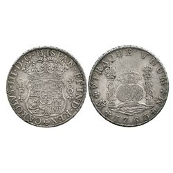 Mexico City, Mexico, pillar 8 reales, Charles III, 1763MM.