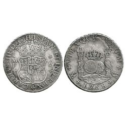 Mexico City, Mexico, pillar 8 reales, Charles III, 1768MF.