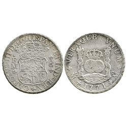 Mexico City, Mexico, pillar 8 reales, Charles III, 1771FM.