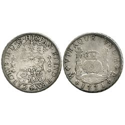 Mexico City, Mexico, pillar 8 reales, Charles III, 1771FM.