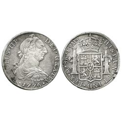 Mexico City, Mexico, bust 8 reales, Charles III, 1776FM.