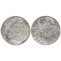 Mexico City, Mexico, bust 8 reales, Charles III, 1778FF.