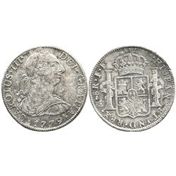 Mexico City, Mexico, bust 8 reales, Charles III, 1779FF.