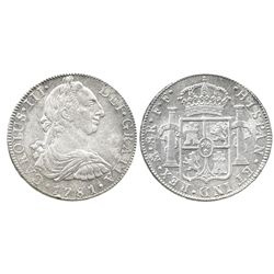 Mexico City, Mexico, bust 8 reales, Charles III, 1781FF.