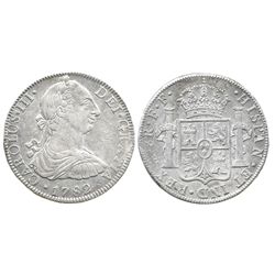 Mexico City, Mexico, bust 8 reales, Charles III, 1782FF.