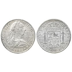 Mexico City, Mexico, bust 8 reales, Charles III, 1785FM.