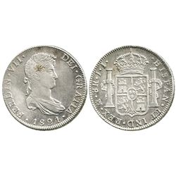 Mexico City, Mexico, bust 8 reales, Ferdinand VII, 1821JJ.