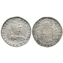 Zacatecas, Mexico, 8 reales, Ferdinand VII, 1821RG.