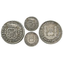 Lima, Peru, pillar 1 real, Charles III, 1761JM.