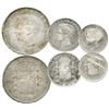 Image 1 : Lot of 3 Puerto Rico silver coins of Alfonso XIII, assayer PG-V: 1 peso, 1895; 40 centavos, 1896; an