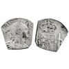 Image 1 : USA (colonial), half dollar(?), ca. 1800(?), crudely cut-down segment of a Spanish colonial bust 8R