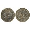 Image 1 : Uruguay, copper 20 centesimos, 1855.