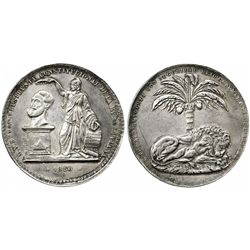 Potosi, Bolivia, huge silver medal, 1850, Belzu.