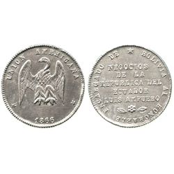 Potosi, Bolivia, small silver medal, 1866, American Union.