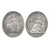Image 1 : Potosi, Bolivia, oval silver medal, Office of the Interior (1800s).