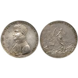 Mexico, silver proclamation medal, Ferdinand VII, 1809, Tridentine Seminary.
