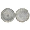 Image 1 : Lima, Peru, silver peso-sized medal, dated 1821, General San Martin, encapsulated NGC MS 64.