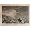Image 1 : Large, copperplate French engraving "Naufrage" by Jean-Jacques Avril (1775) after Claude-Joseph Vern