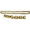 Image 1 : Atocha Ornate gold "money" chain necklace, 83 links, 21" long.