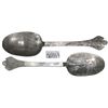 Image 1 : Ornate "Royal Portrait" pewter spoon, British, William III, rare and important slave-ship provenance