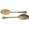 Image 1 : Lot of 2 brass spoons, intact.