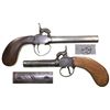 Image 1 : Lot of 2 English boxlock pistols, ca. 1820, unmatched but similar.