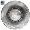 Image 1 : Huge pewter "bishop's hat" charger (wide-rimmed plate), late 1600s, with unidentified maker's mark.