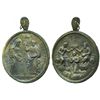Image 1 : Bronze religious medallion, Sts. Anna and Joachim, ca. 1700s-1800s (Rome).