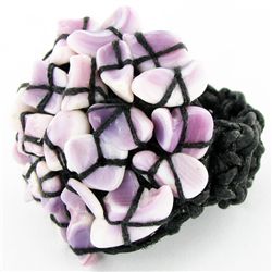 Crocheted Shell Ring (JEW-4318)