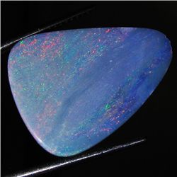 12.5ct Australian Black Opal Doublet Full Fire (GEM-46570)