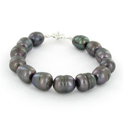 Saltwater Baroque Black Pearl Bracelet (JEW-250N)