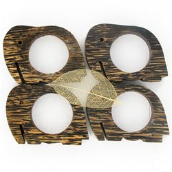 Sugarpalm Wood Napkin Rings (DEC-827)