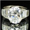 Image 1 : 27.42twc Lab Diamond White Gold Vermeil/925 Ring (JEW-3985)