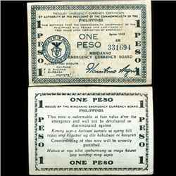 1943 WW2 Guerrilla Rebel Philippines 1P Note Mindinao (CUR-07208)