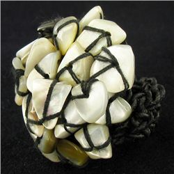 Crocheted Shell Ring (JEW-4319)