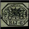 Image 1 : 1852 Papal States 6b Stamp (STM-1023)
