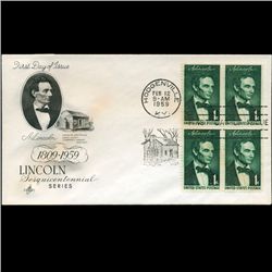 1959 US First Day 4 Block Postal Cover (STM-2278)