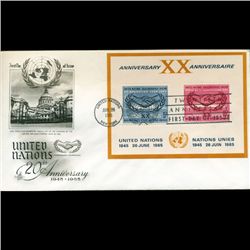 1965 UN First Day Pair Postal Cover (STM-2483)