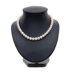 Scarce White Saltwater Pearl Necklace (JEW-268)