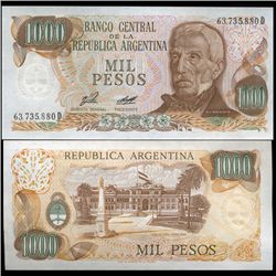 1980 Argentina 1000 Peso Note Crisp Uncirculated (CUR-05557)