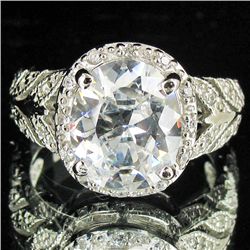 33.34twc Lab Diamond White Gold Vermeil/925 Ring (JEW-3976)
