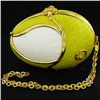Image 2 : Handmade Carved Goose Egg Clutch Handbag Evening Bag (ACT-413)