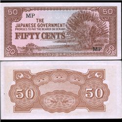 1942 WW2 Japan Occ. Malaysia 50c High Grade Note (CUR-07146)