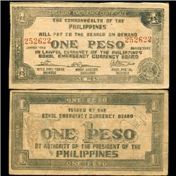 1943 WW2 Guerrilla Rebel Philippines 1P Note Bohol (CUR-07214)