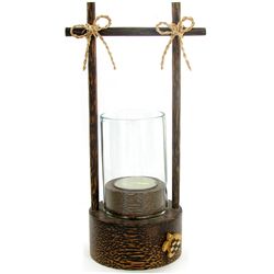 Sugarpalm Wood Candle Holder (DEC-731)