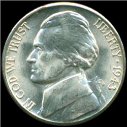 1943S Jefferson 5c MS64/65 95% Full Steps Double Die Error (COI-12736)
