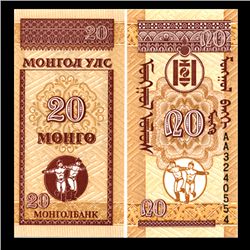 1993 Mongolia 20 Mongo Note Crisp Unc (CUR-06860)