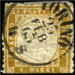 1862 Scarce Italy 10c Stamp (STM-1181)